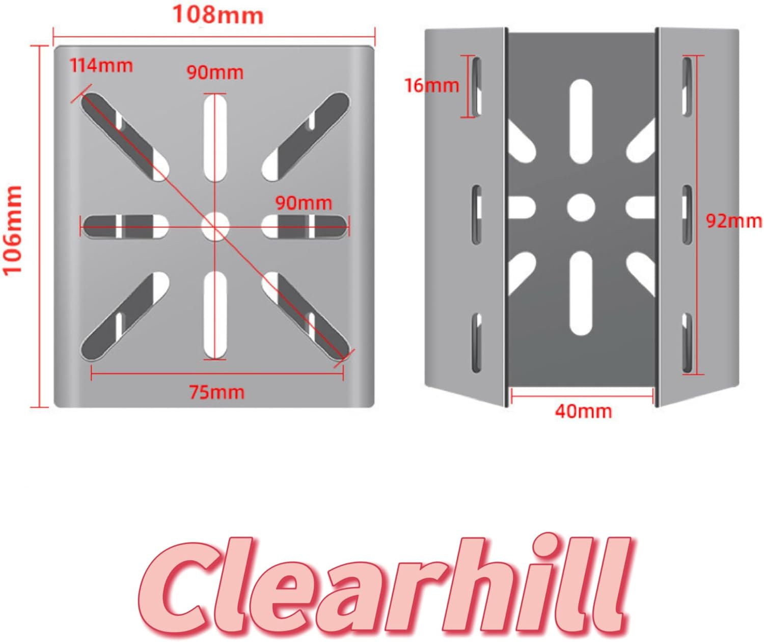 Clearhill Stainless Steel Pole Mount Bracket for Security Cameras, Vertical CCTV Camera Corner Bracket with Adjustable Straps (1) image number 3