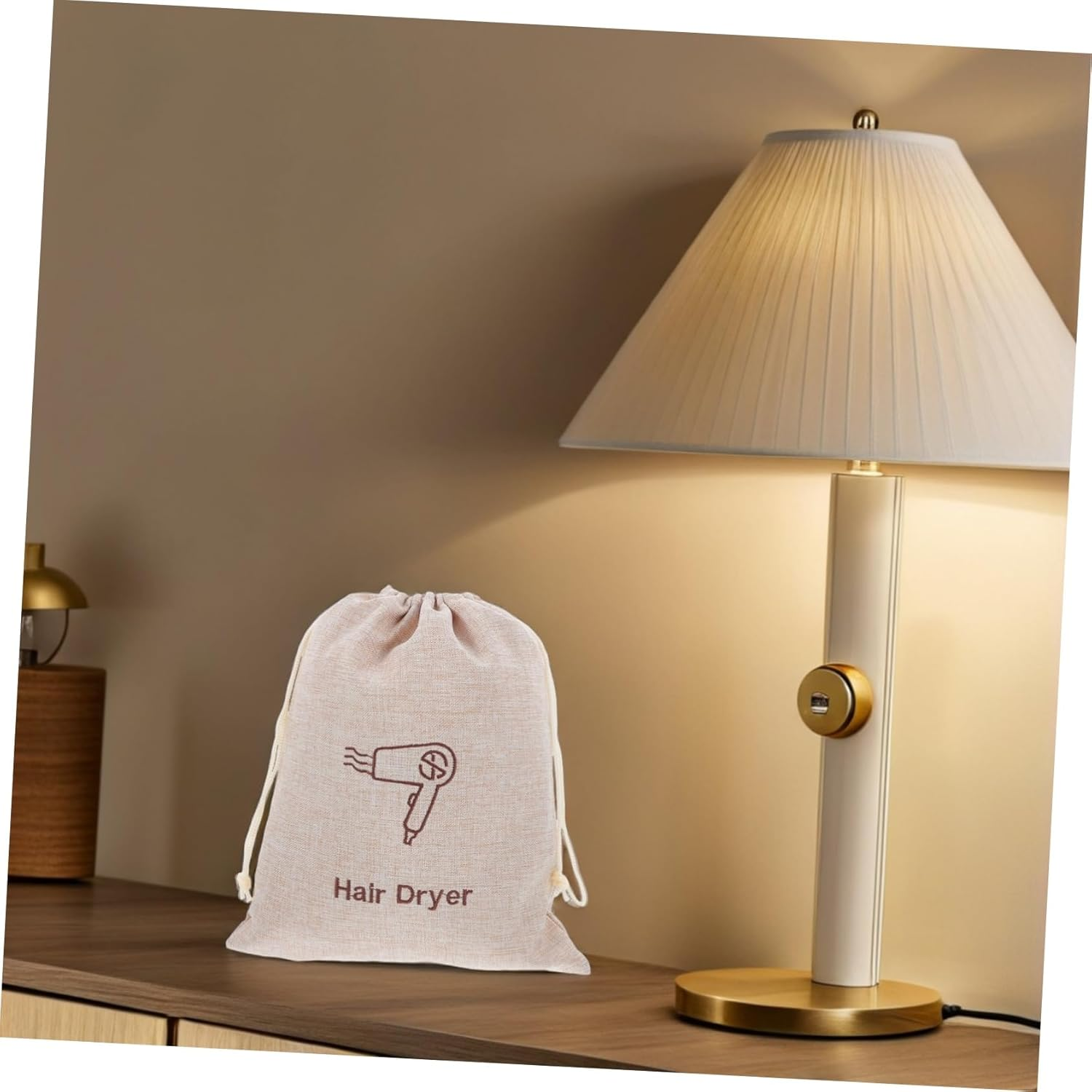 Beavorty Versatile Hair Dryer Organizer Drawstring Bag for Hotels Guesthouses Inns Travel-Friendly Design image number 3