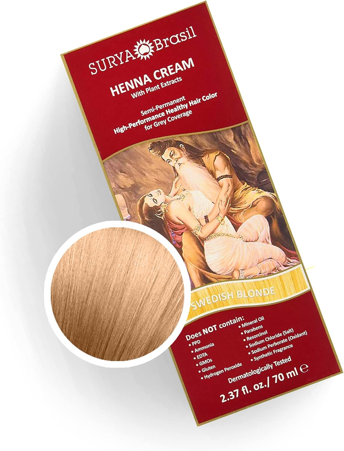 Surya Brasil - Henna Cream Hair Coloring with Organic Extracts Mahogany - 2.31 Oz.