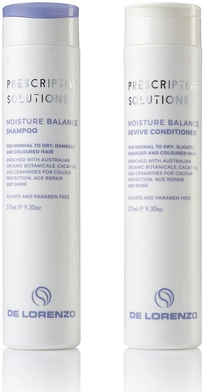 De Lorenzo Prescriptive Solutions Moisture Balance Shampoo & Revive Conditioner Pack 275Ml image number 1