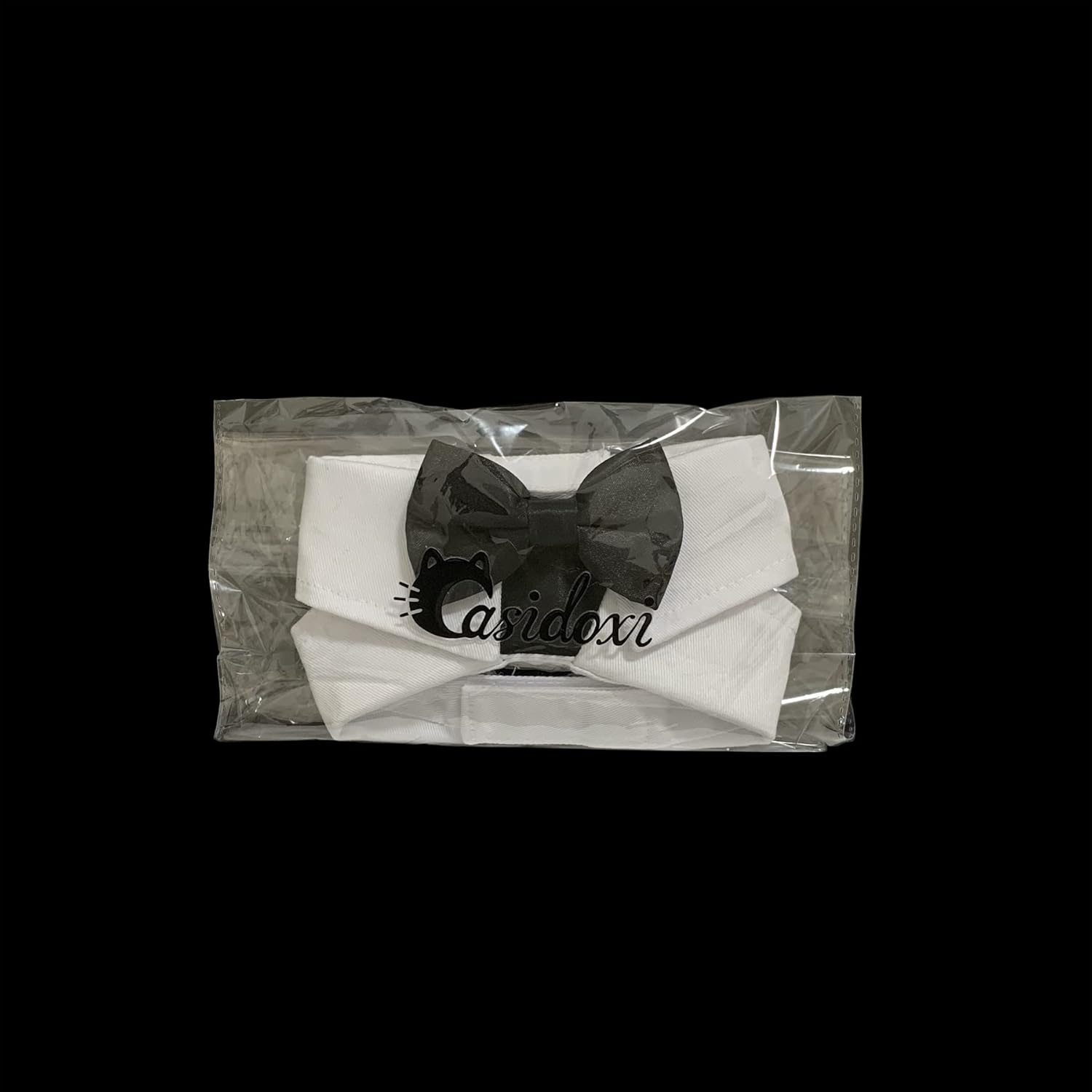 Casidoxi Dog Cat Tuxedo Collar, Cat Wedding Bowtie, Bow Tie Tux Costume Birthday Easter Valentines Dog Bowtie Cat Collar for Dog Cat Puppy image number 6