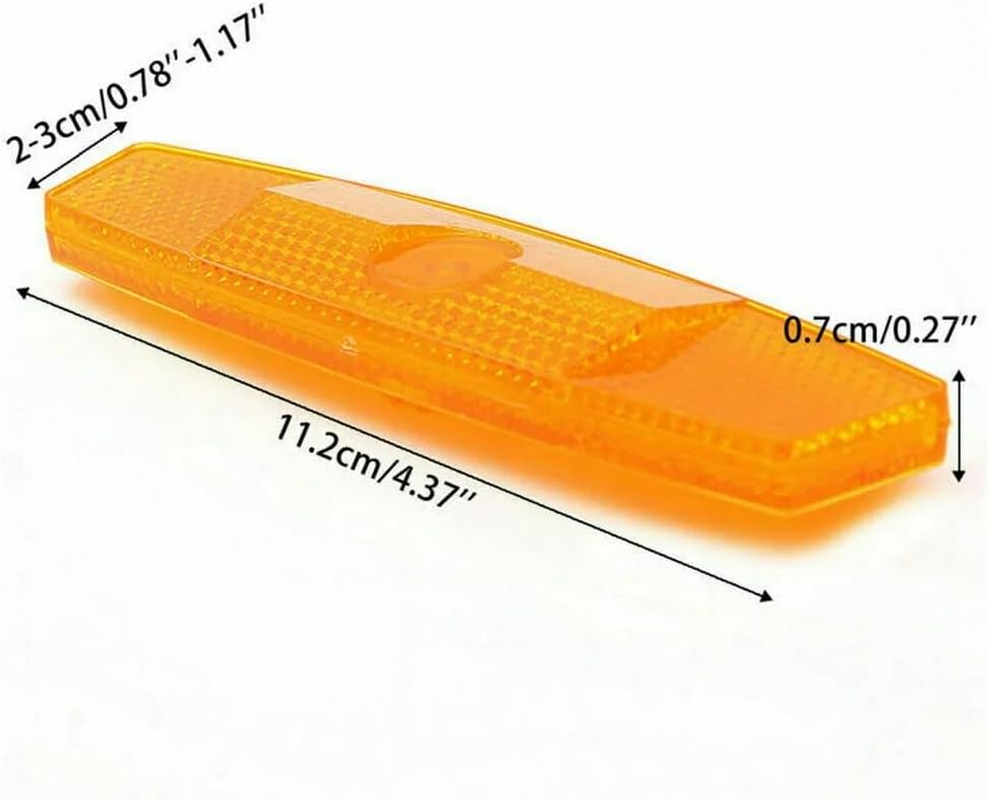 TDR 2PCS Bicycle Reflector Wheel Spoke Reflecting Warning Device Yellow Clip Mount Cycling Visibility Parts Accessories Road MTB Bike Night Riding Equipment image number 4