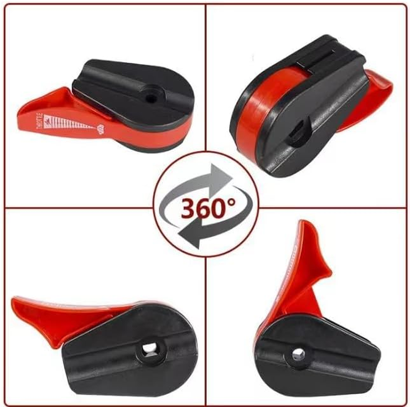 Lawn Mower Throttle Control Lever Handle Switches with 165CM Cable, Mechanical Switch, Hinge Lever, Manual, Red image number 5