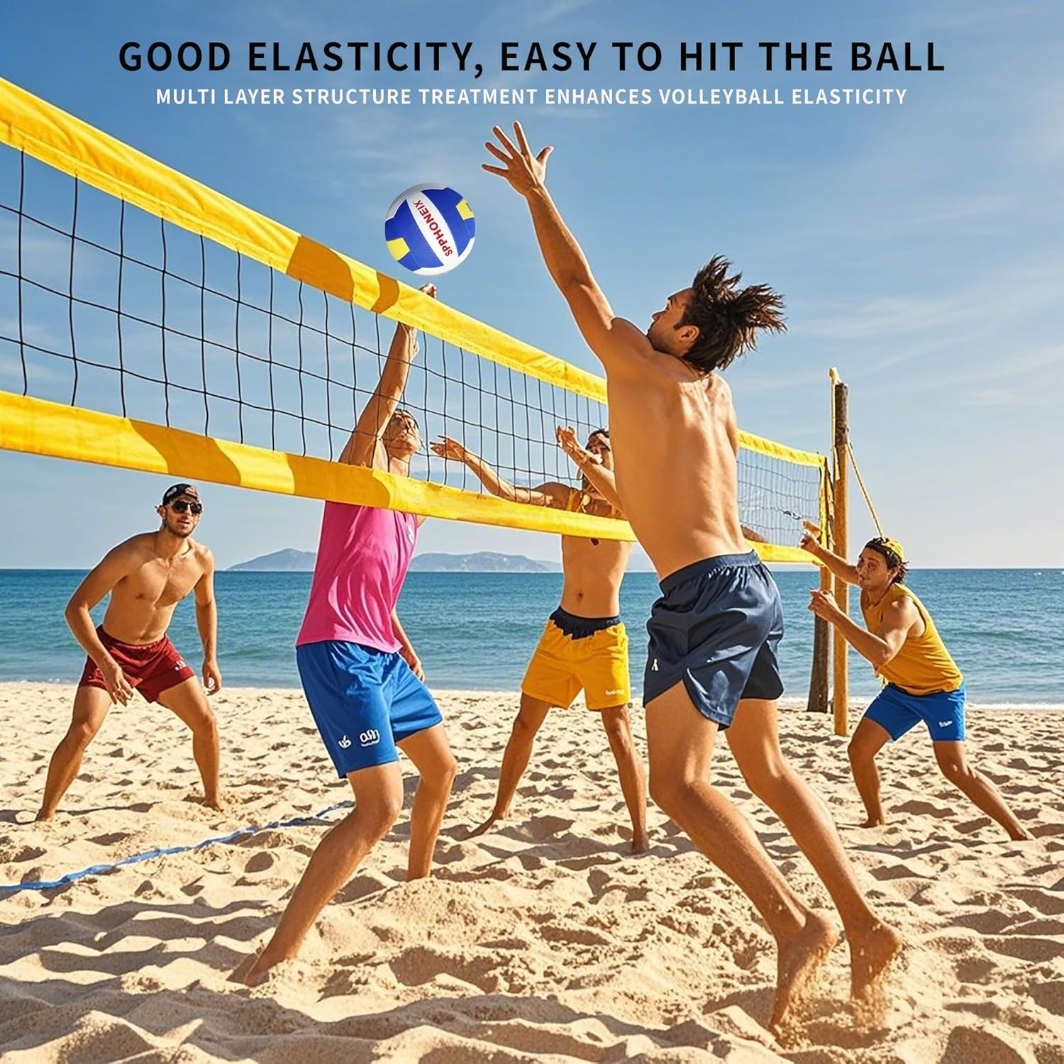 SPPHONEIX Lightweight Volleyball Soft and Waterproof Indoor/Outdoor for Beach Play, Game and Training image number 6