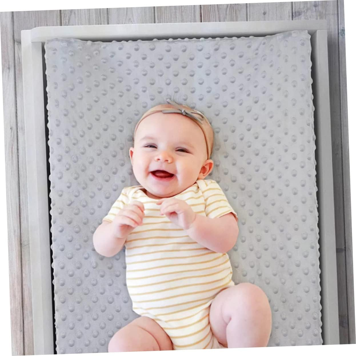 2Pcs Baby Changing Pad Cover and Changing Table Protector Set Polyester Fabric Detachable and Washable for Boys and Girls image number 3