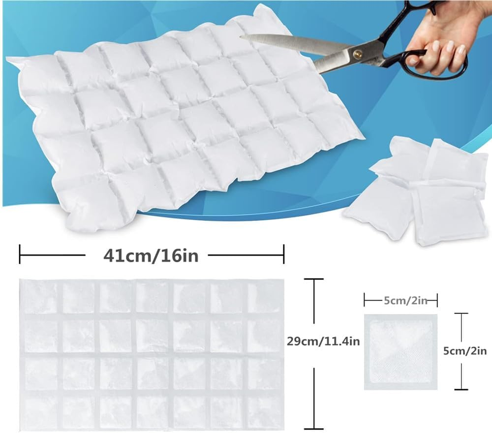 10 Sheets Dry Ice Pack for Shipping Frozen Food, Reusable Ice Gel Ice Packs Sheets Flexible Cold Pack Ice Blanket Long Lasting Freezer Pack for Cooler for Lunch Bag, Drink image number 5