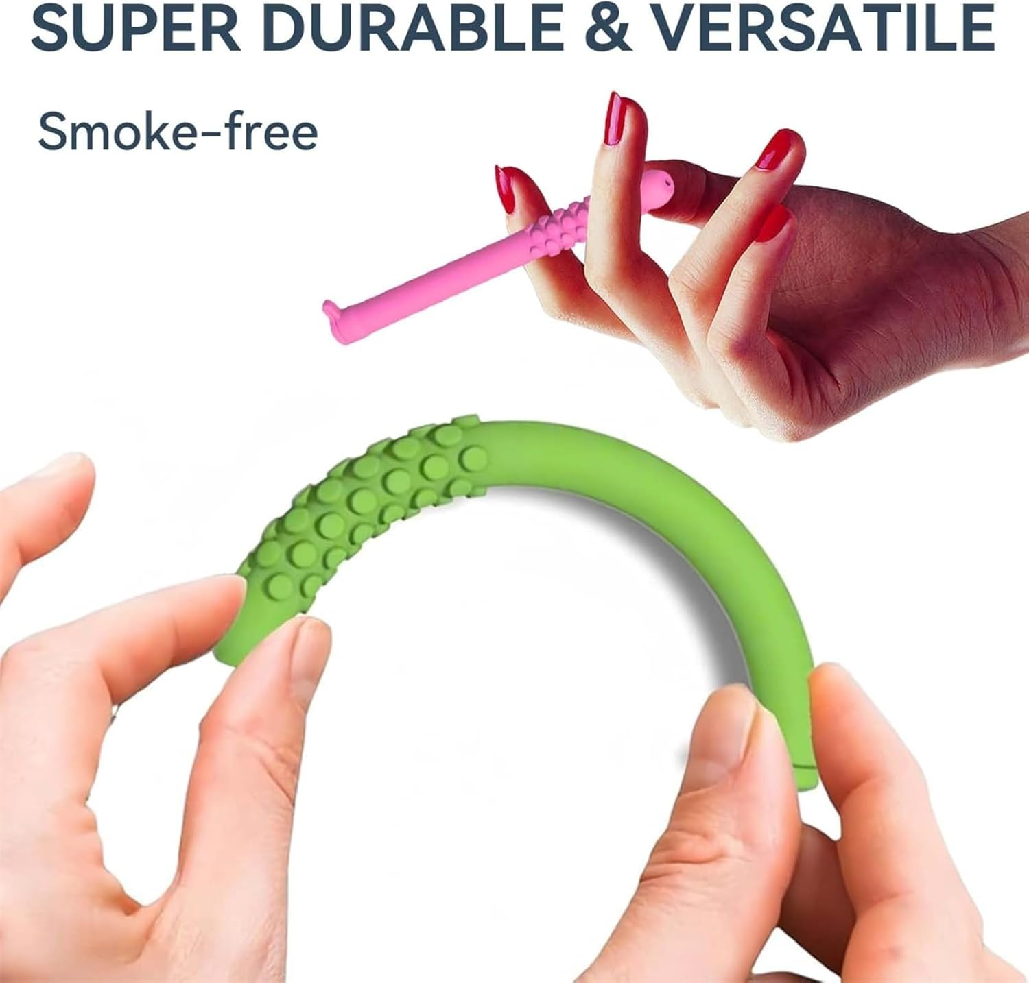 Chewable Breath Sticks with Essential Oils, Chewable Breather Quit, Reusable Silicone Chewer for Adults, Can Be Taken Anywhere 3Pcs(Watermelon+Mint+Strawberr) image number 3