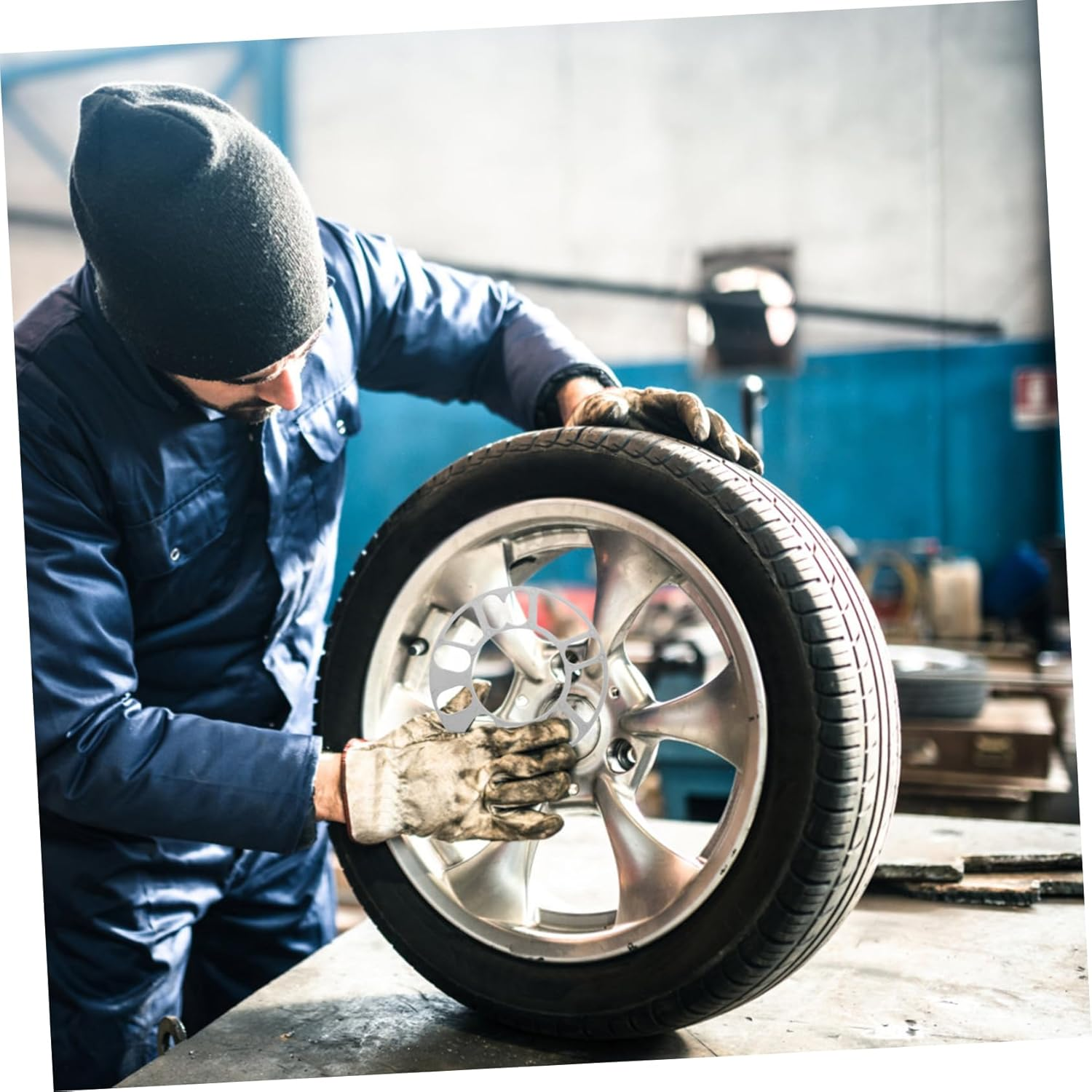 MOLUCKFU Wheel Widening Tool Aluminum Hub Tire Spacer Car Wheel Adapter Automotive Hub Gasket image number 2