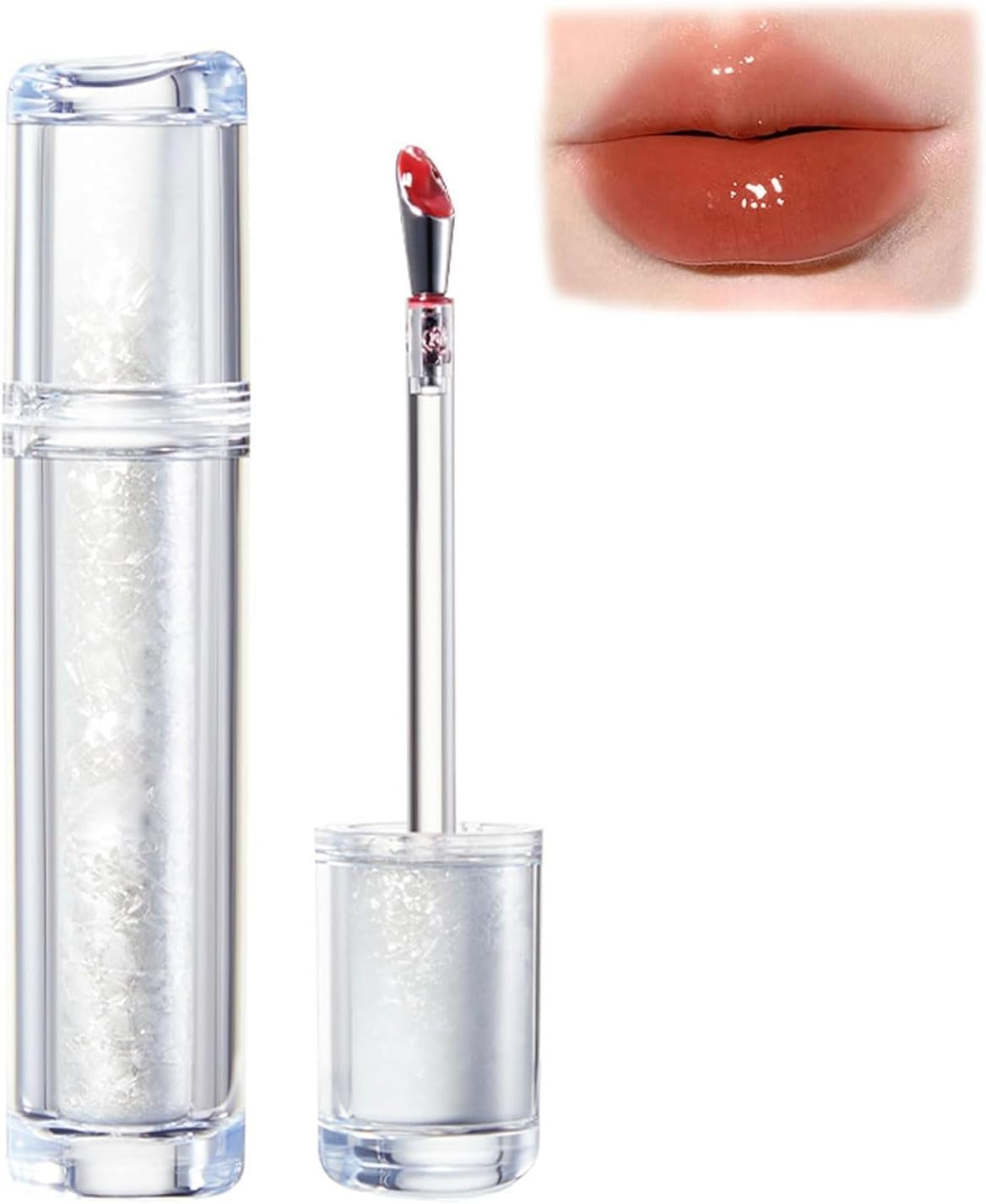 Ice Water Lip Gloss Jelly Moisturizing Lip Gloss,Ice Iron Watery Lip Glosstransfer Proof Jelly Hydrating Lip Oil Gloss,Moisturizing Nonstick Tinted Gloss Lip Oil