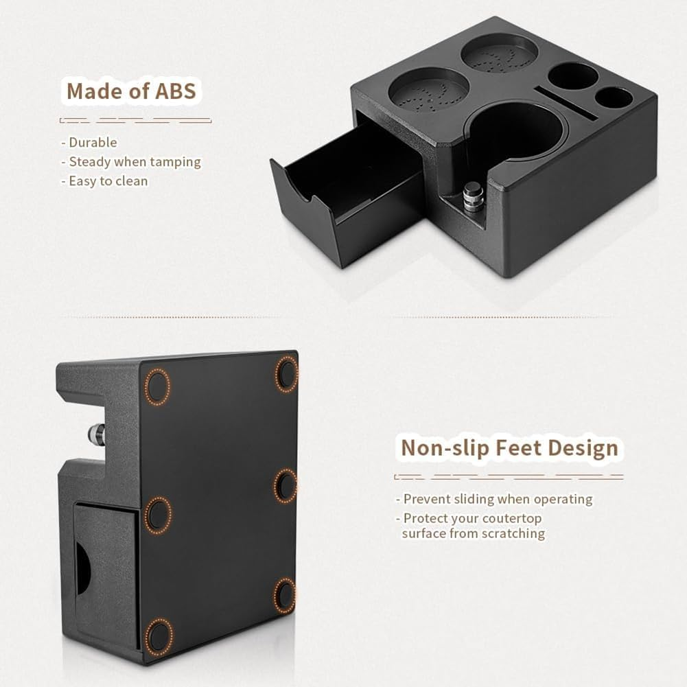 Veumoie Espresso Tamping Station Organizer Coffee Tamper Holder for 58Mm 54Mm 51Mm Epsresso Portafilter Coffee Tools Organzier