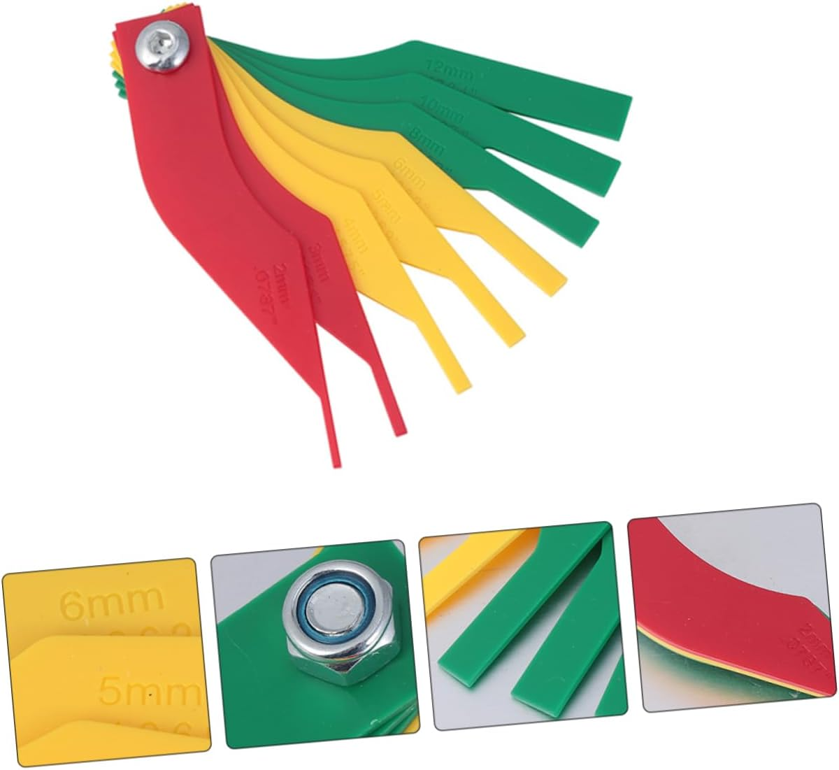 COOLHIYA Brake Pad Gauge Tool Car Brake Pad Thickness Gauge 3Pcs Automotive Diagnostic Measurement Tool for Accurate Wear Detection and Maintenance image number 6