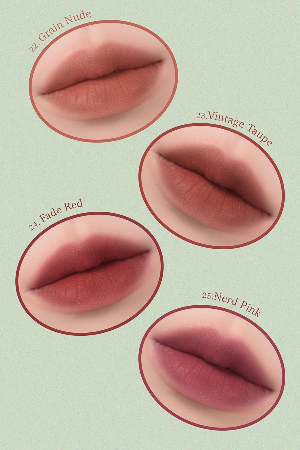 Rom&Nd Zero Velvet Tint Vintage Filter Series Lipstick, 22 Grain Nude image number 4