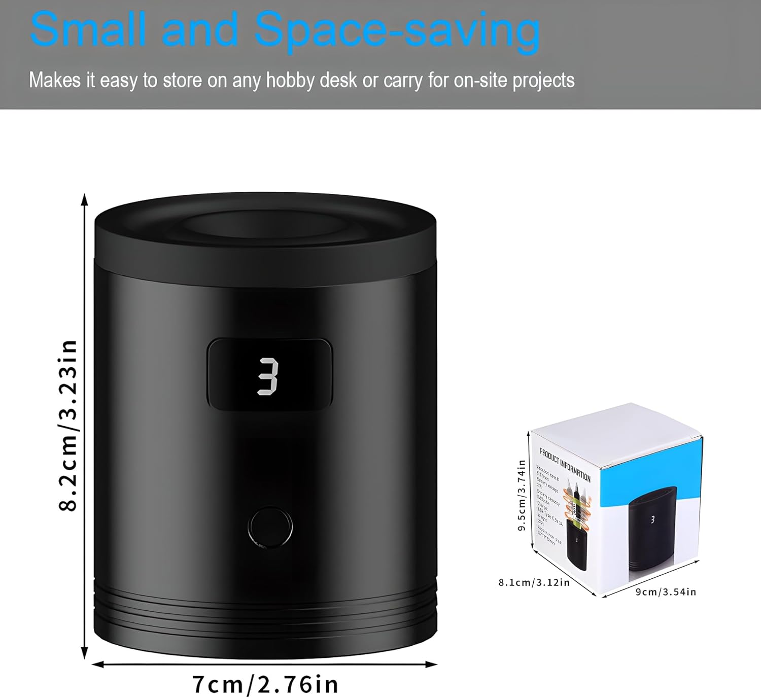 Cordless Vortex Paint Mixer丨With 3-Speed Adjustment & LCD Digital Display & Suction Cup Design, Mini Model Paints Shaker Mix Machine for Acrylic Paint Nail Polish Eyelash Adhesives（1000Mah） image number 1