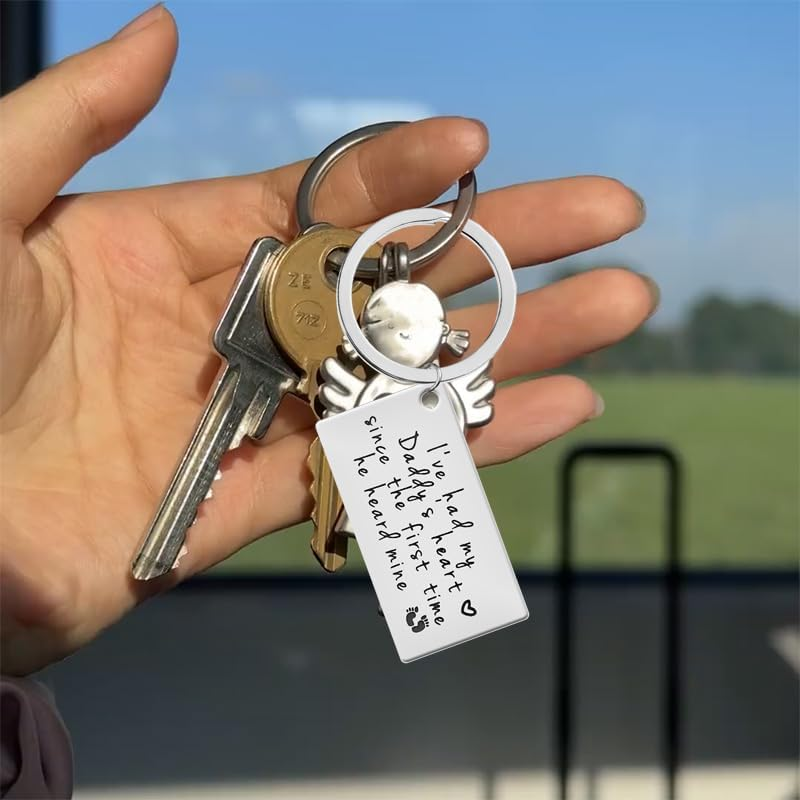 First Father Day Gifts for New Dad Daddy to Be Gifts for 1St Time Dad Father Pregnancy Announcement Presents for Dada Daddy Birthday Gift Keychain for Son Husband Fathers Day Presents for Son in Law image number 2