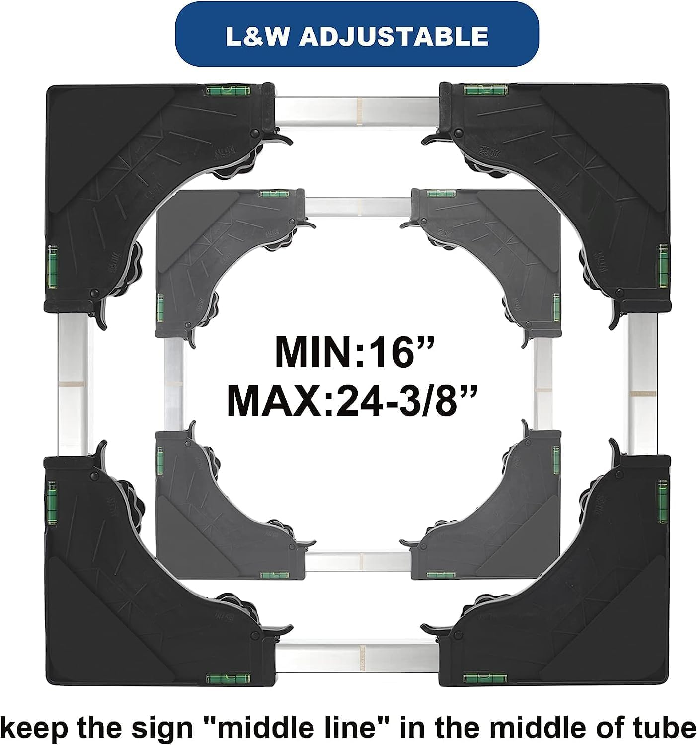 Washing Machine Stand, Base Furniture Mini Fridge Stand, XICEN 8 Strong Feet and 4 Wheels Refrigerator Stand Washer and Dryer Pedestal Mobile Roller Cart, for 16"-24" Appliance image number 3