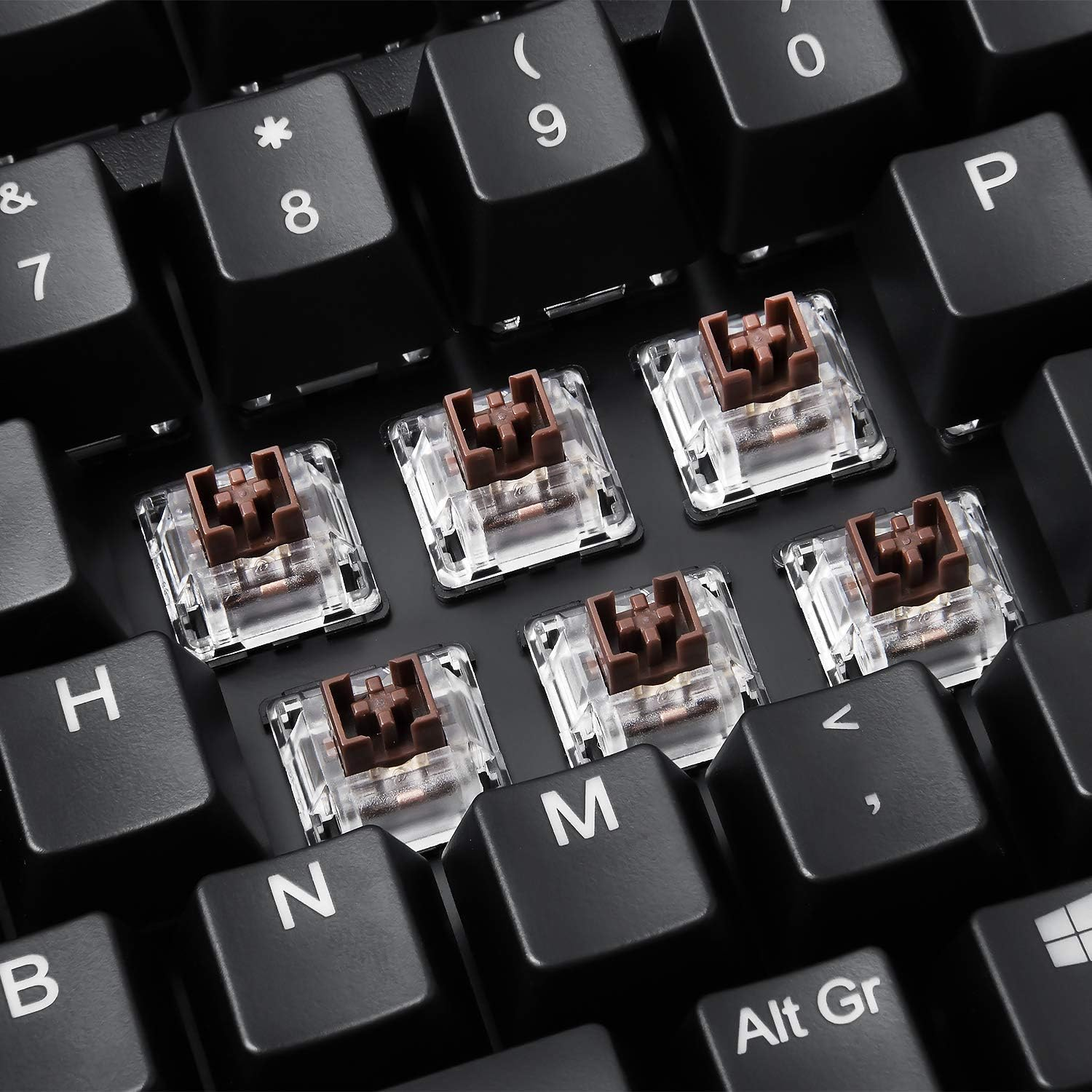 Perixx Periboard-322 Wired Mechanical Trackball Keyboard with 2 Hubs, 2.17 Inch Large Trackball, RGB Backlit Design, US English Layout (PB-322BUS-11577) image number 4