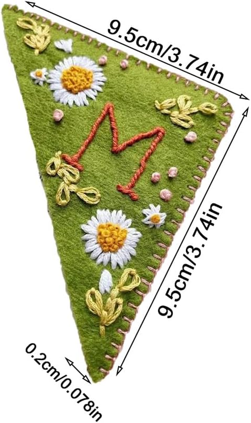 Stylish and Practical Hand Embroidered Corner Bookmark Gift Cloth Functional Decoration Book Lovers Sleek for Students, Autumn, A image number 5