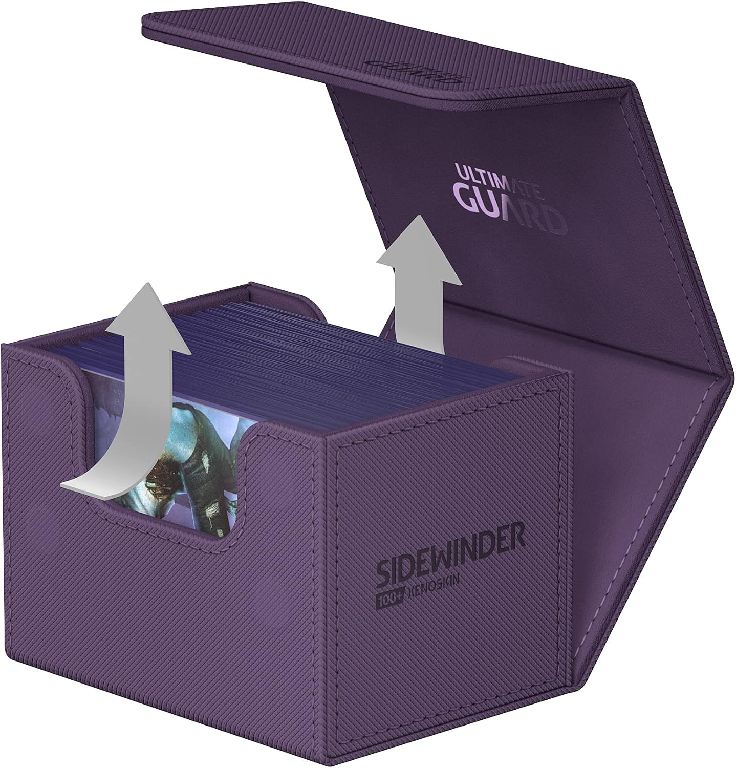 Ultimate Guard Sidewinder 100+ Xenoskin Monocolor Deck Box, Purple image number 6