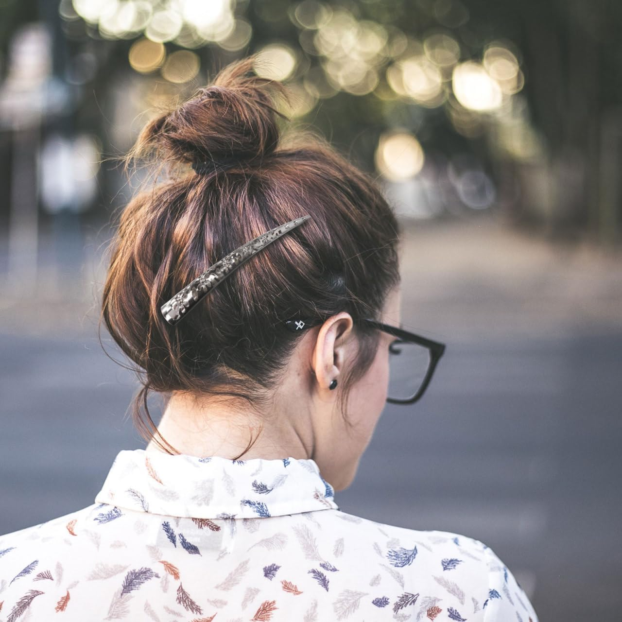 AUTSUPPL Pack of 4 Fashionable Alligator Hair Clips - Duckbill Hair Clip Made of Metal Silver Beak Hair Clip Large Crocodile Hair Clips Exclusive Hair Accessories for Women And image number 6