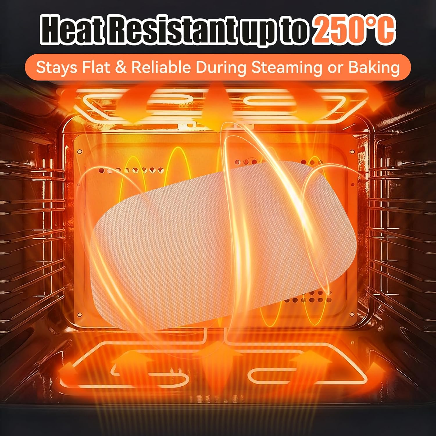 Set of 2 Permanent Baking Foil for Thermomix TM7 Varoma, Reusable Baking Paper, Non-Stick Baking Mat, Heat Resistant up to 250 &deg;C, Dishwasher Safe, Accessories for TM7 Varoma image number 4