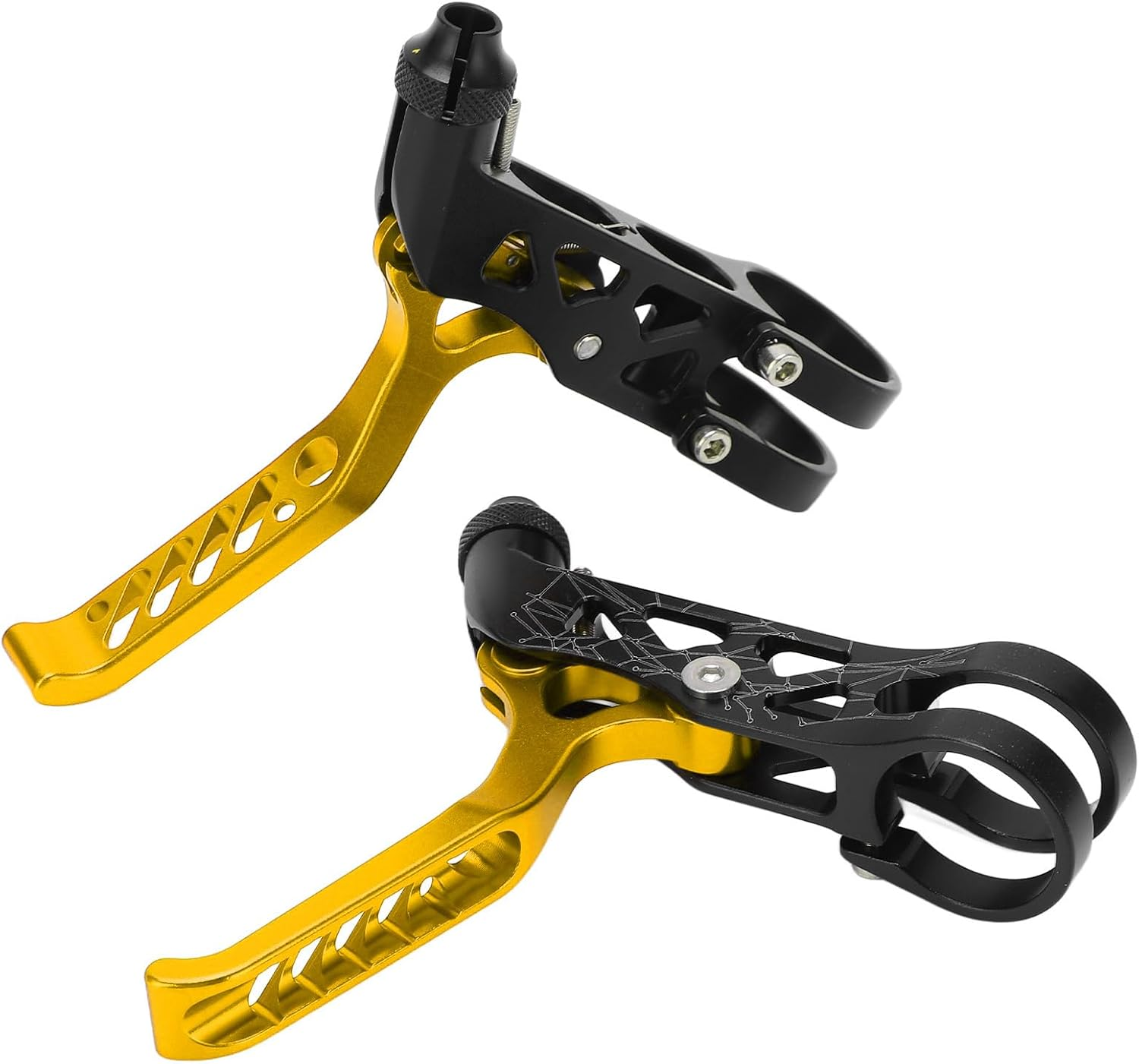 1 Pair Aluminium Alloy Cycling Hand Brakes Levers, 2.2 Cm Diameter Handle Brake Clutch Levers for Brompton 3Sixty Mountain Cycle (Multi Color)