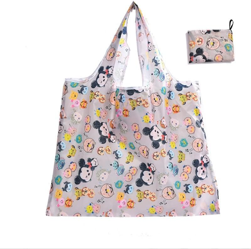 Extra-Large 22L Heavy Duty Hold up to 20Kg Foldable Nylon Tote Bag - Durable, Reusable Shopping & Travel Shoulder Bag with Wrist Strap for Men and Women image number 5