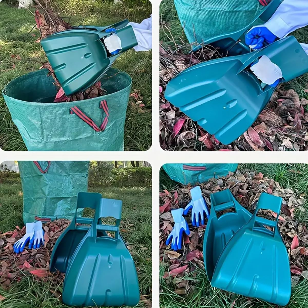 AIMALL 2PCS Large Leaf Grabbers &ndash; 19.7In Plastic Garden Rake for Lawn and Yard Cleaning, Durable Handheld Leaf Collectors with Easy-Grip and Hanging Hole image number 6