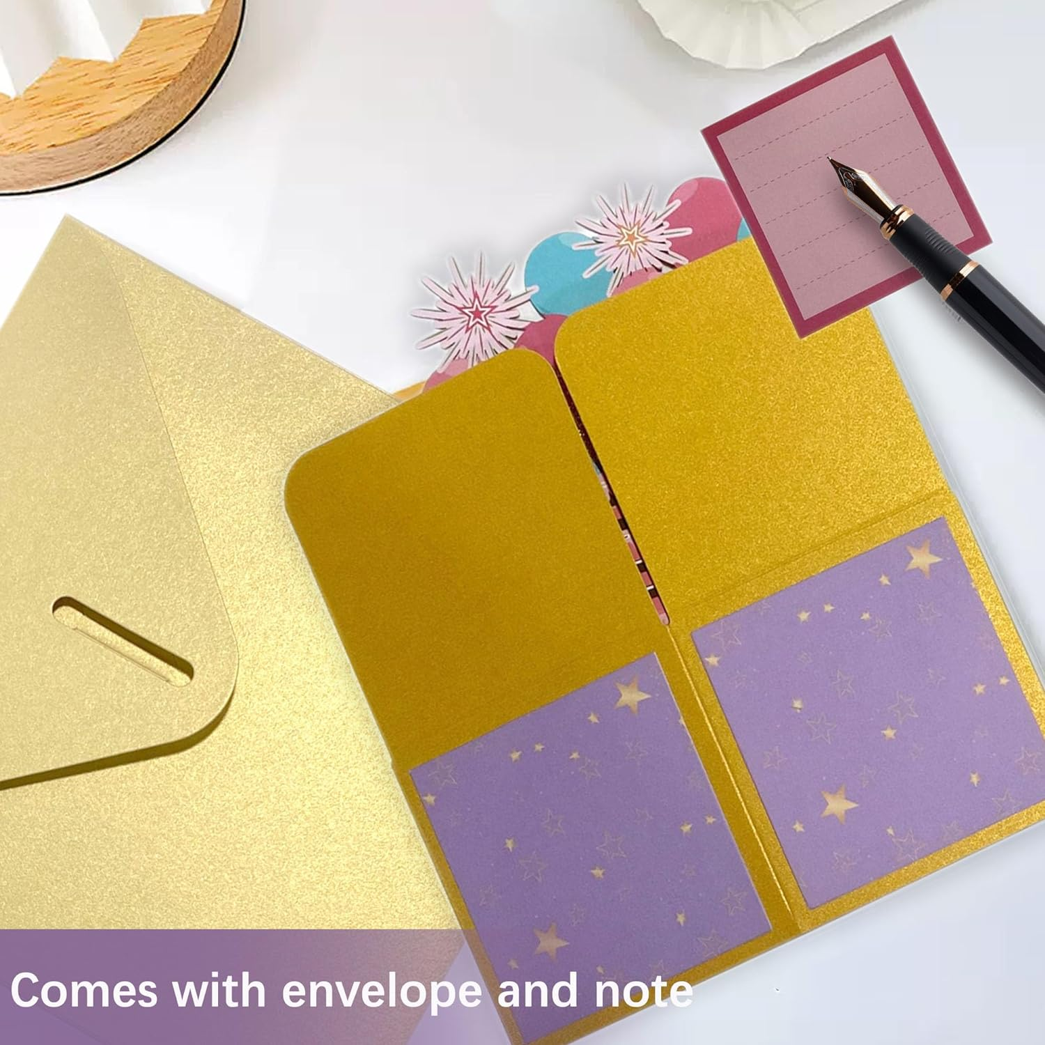 3D Happy Birthday Card, Paper Pop up Birthday Cards Greeting Cards with Blank Card and Envelope, Unique Birthday Card for Women Mom Wife Daughter Grandma Girlfriend (Happy Birthday) image number 3