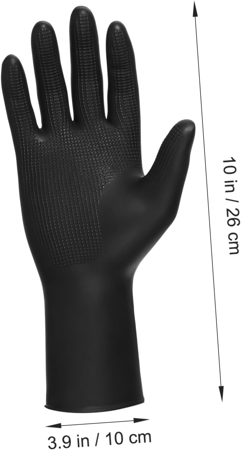 DEARMAMY 3Pairs Hair Dye Gloves Slip Resistant Shampoo Gloves for Hair Coloring Barber Salon Use Protective Washable for Women Men