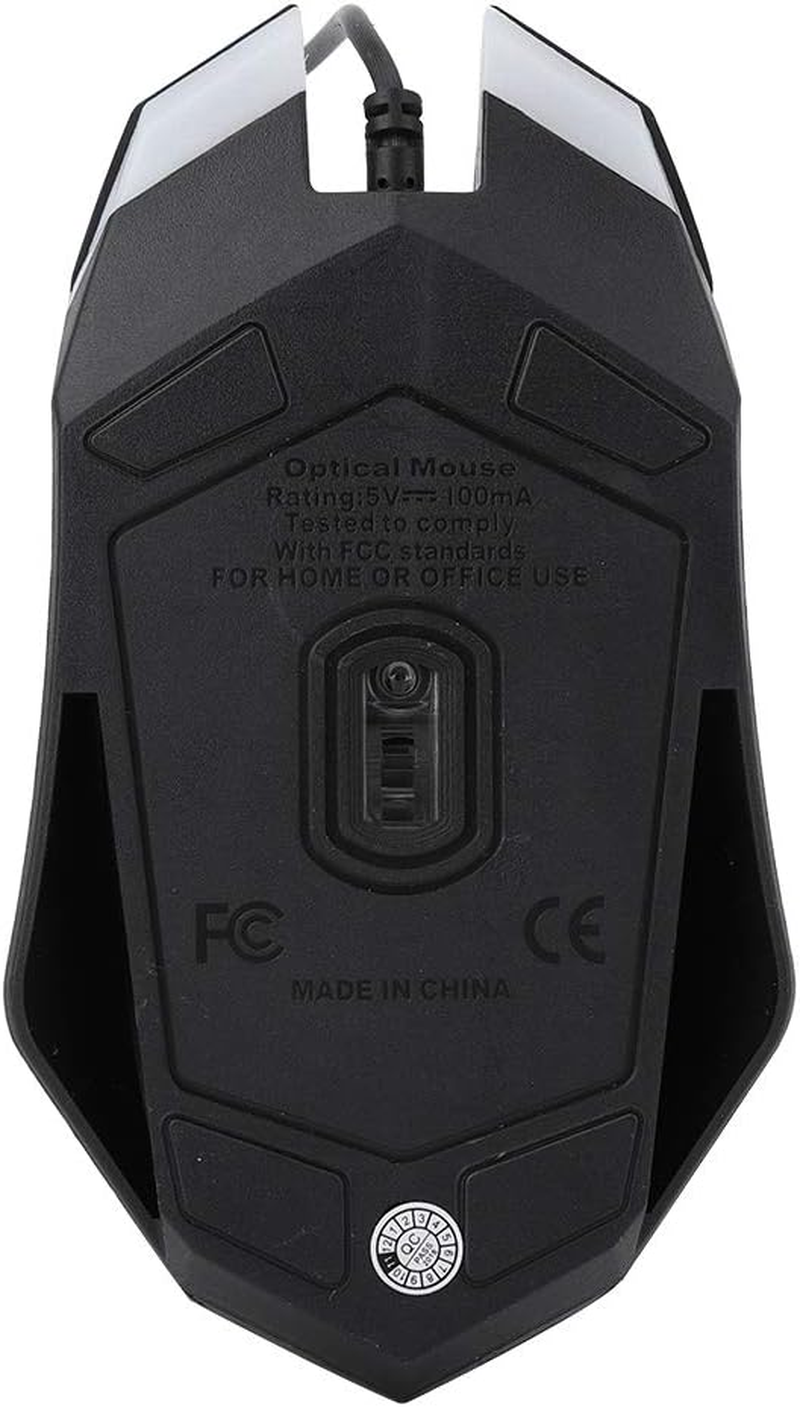 MS11 Wired Mouse 1600DPI RGB Backlit Ergonomic Gaming Mouse for Notebook, PC, Laptop, Computer - 2 Buttons +1 Wheel image number 1