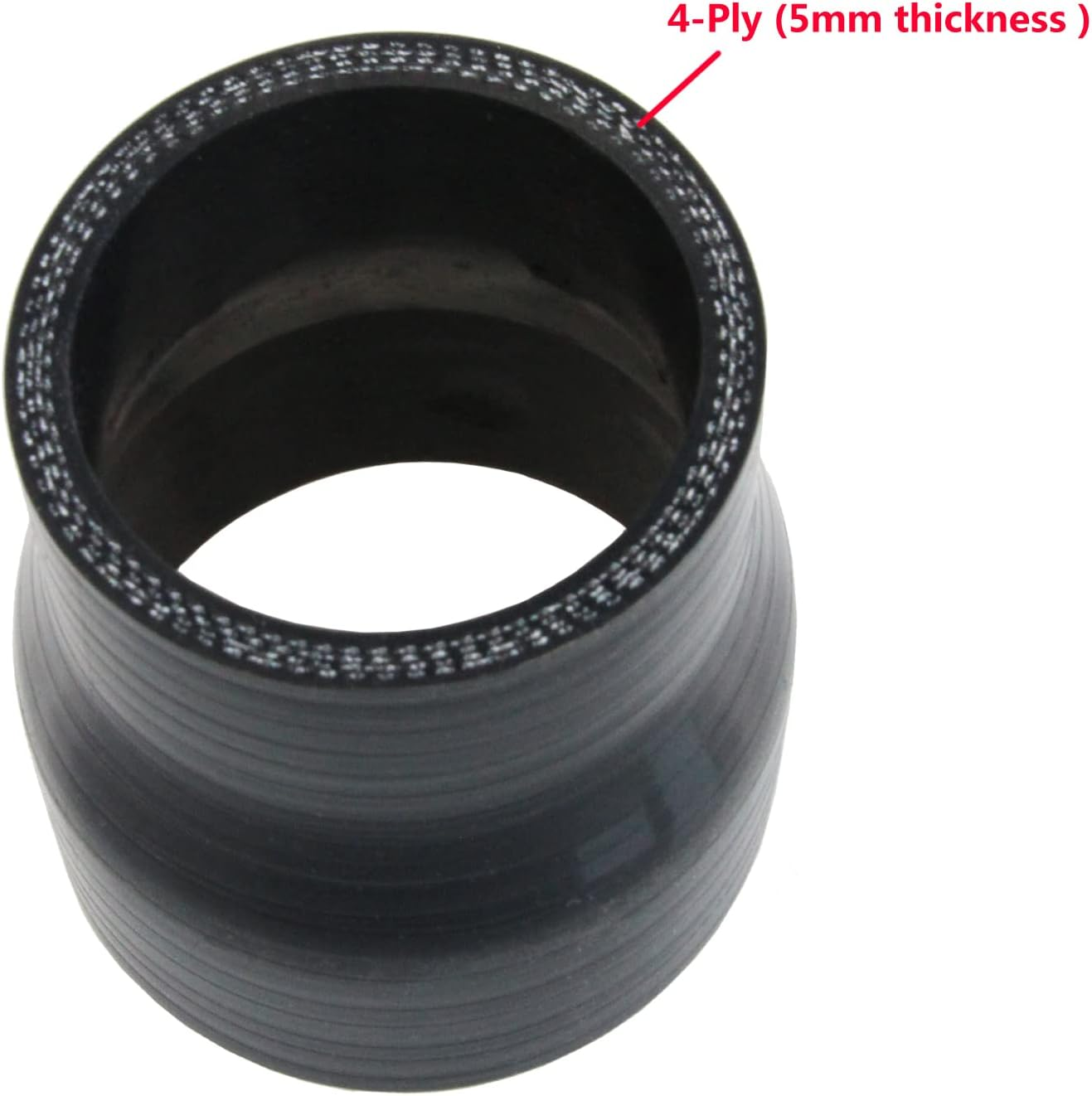 Ucreative 4-Ply Straight Coupler Silicone Hose ID 2.0 Inch to 2.5 Inch (51Mm to 63Mm) Black image number 2
