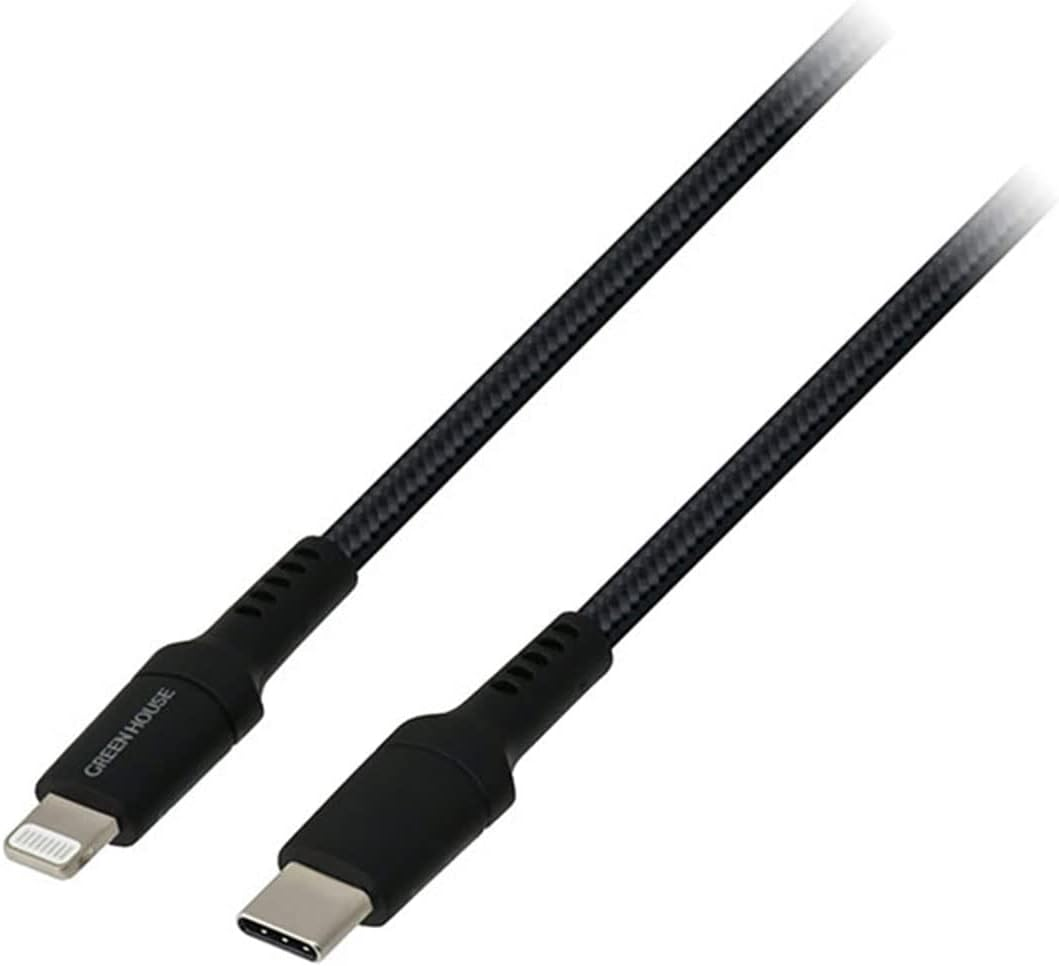 Greenhouse GH-ALTCTA15-WH Lightning to Type-C 5.9 Inches (15 Cm), Strong Cable, Fast Charging, Data Transfer, Iphone Ipad Disconnection, White
