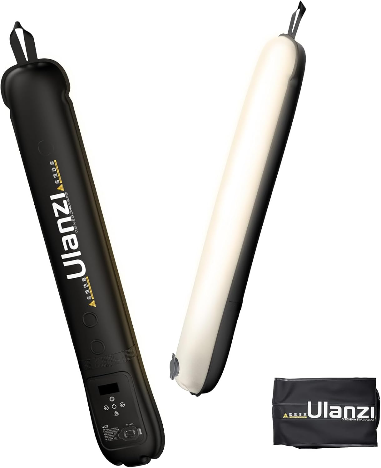 Ulanzi UA12 12W Bi-Color Portable Inflatable Tube Light, Handheld Magnetic 2700K to 6500K CRI 95+ Air Video Streaming Light 1/4" Mount Photography Lighting Stick image number 2