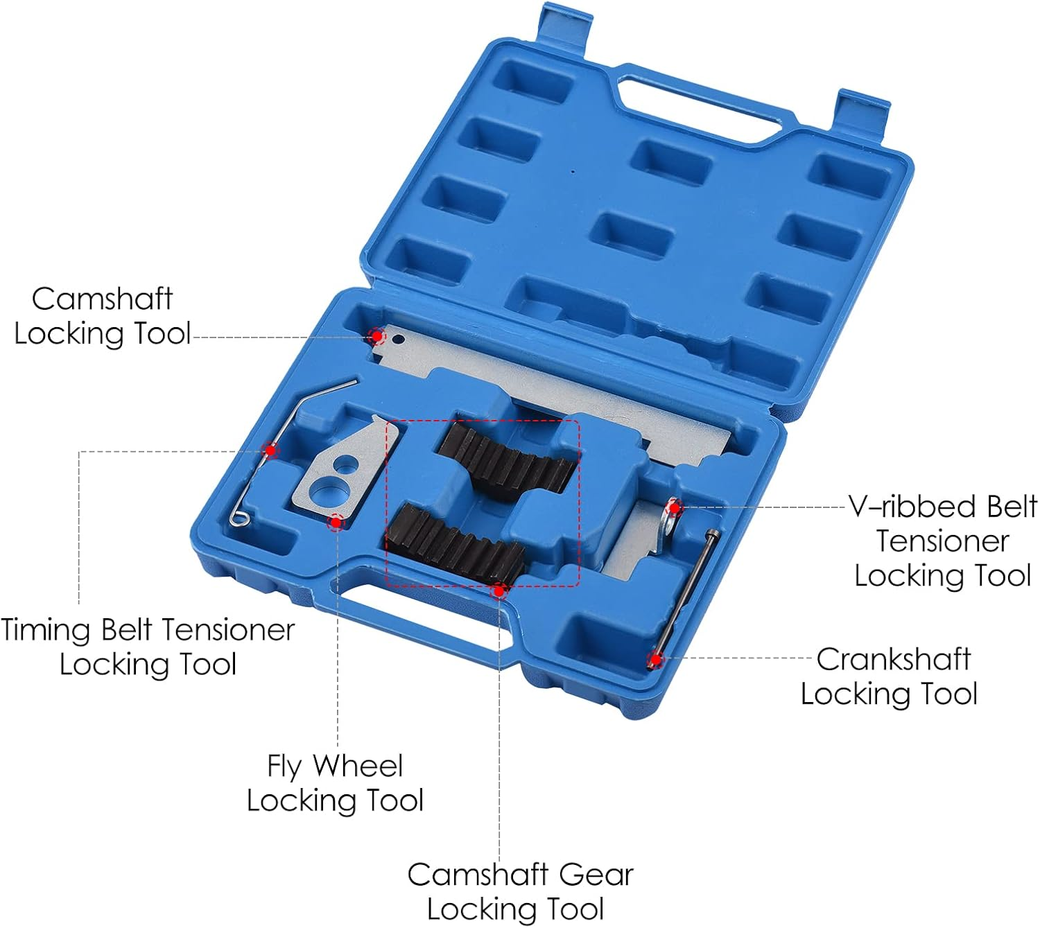 7Pcs Engine Timing Tool Kit Car Engine Camshaft Tensioning Locking Ment Timing Tool Kit Compatible with Buick Cruze image number 5