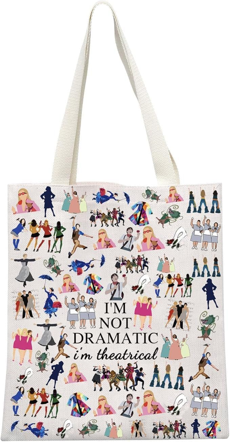 GJTIM Broadway Musical Gift Theatre Bag I'M Not Dramatic I'M Theatrical Musical Theatre Gift West End Broadway Zipper Pouch