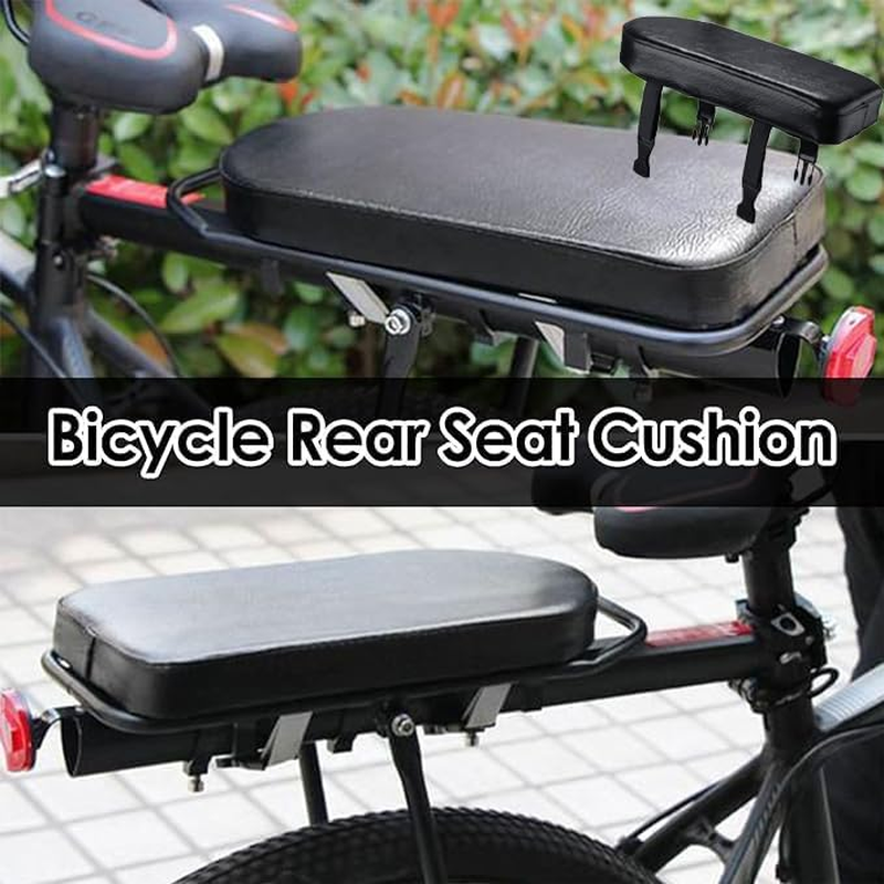 Comfortable Leather Bike Seat Cushion with Chain Guard: Padded Bicycle Saddle Replacement for Adults and Children - Universal Fit Back Seat Pad for Bicycles image number 4