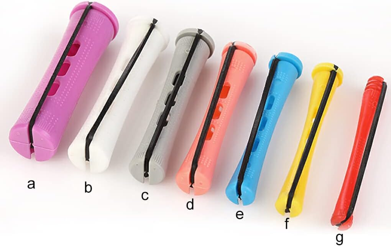 10 Pieces Hair Rollers Long-Time Service Assorted Colors Hairdressing Self Holding Magnetic Unique Design, 1.9Cm 1 Purple, 10 Items image number 1