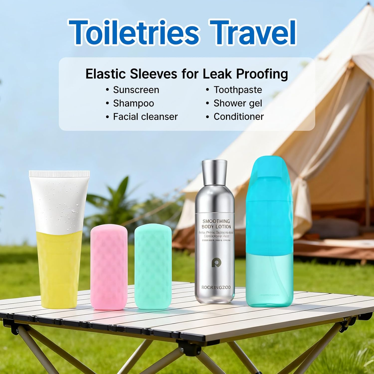 Jeyzuroa 8 Pack Cruise Essentials Travel Bottles, Silicone Travel Bottles for Toiletries, Leak Proof Travel Size Toiletries Containers, Travel Kit Accessories for Women Men image number 5