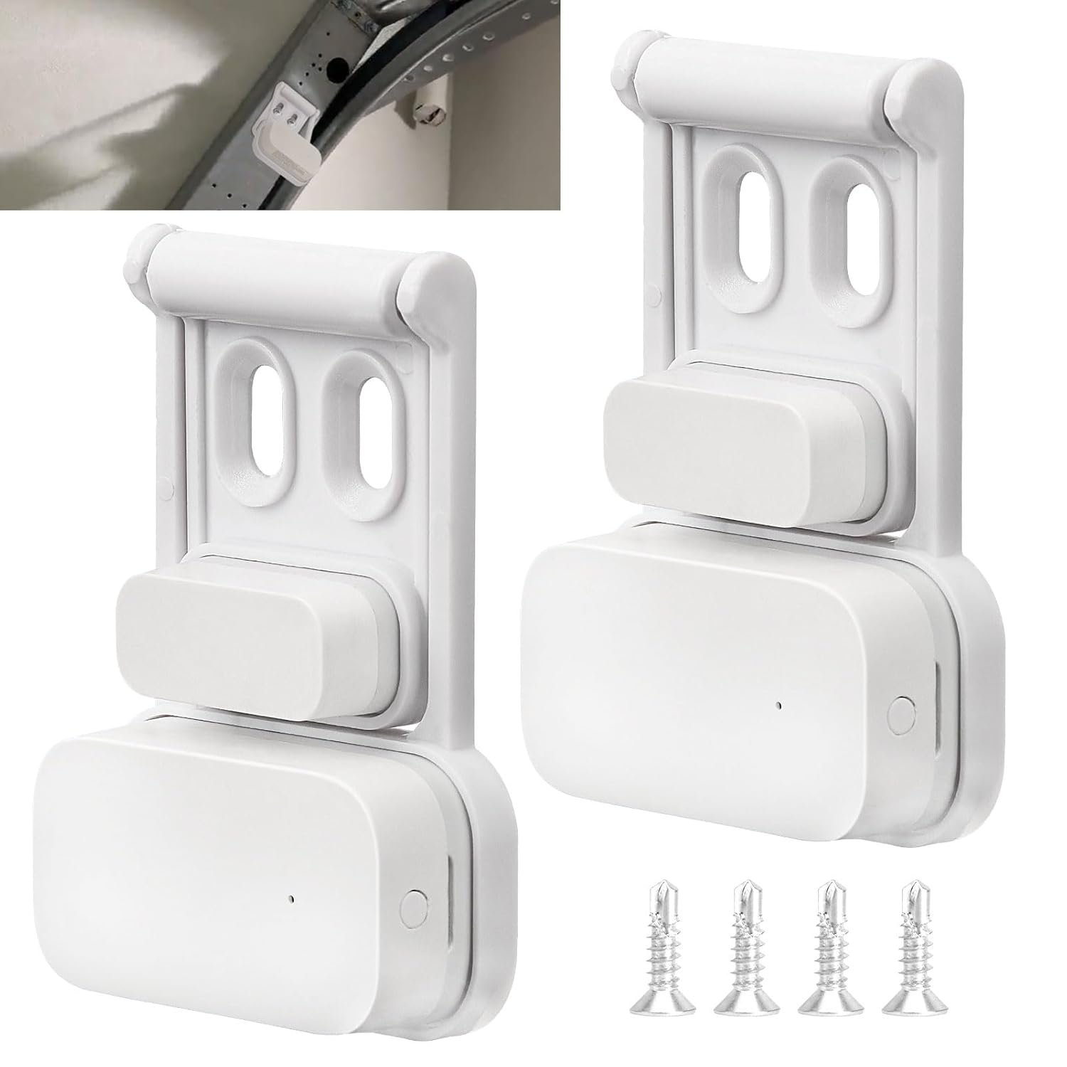 2 Pcs Garage Door Bracket for Aqara T1 Alarm Entry Sensors, Quick Installation & More Protection for Your Garage Door, Garage Door Security Accessory image number 3