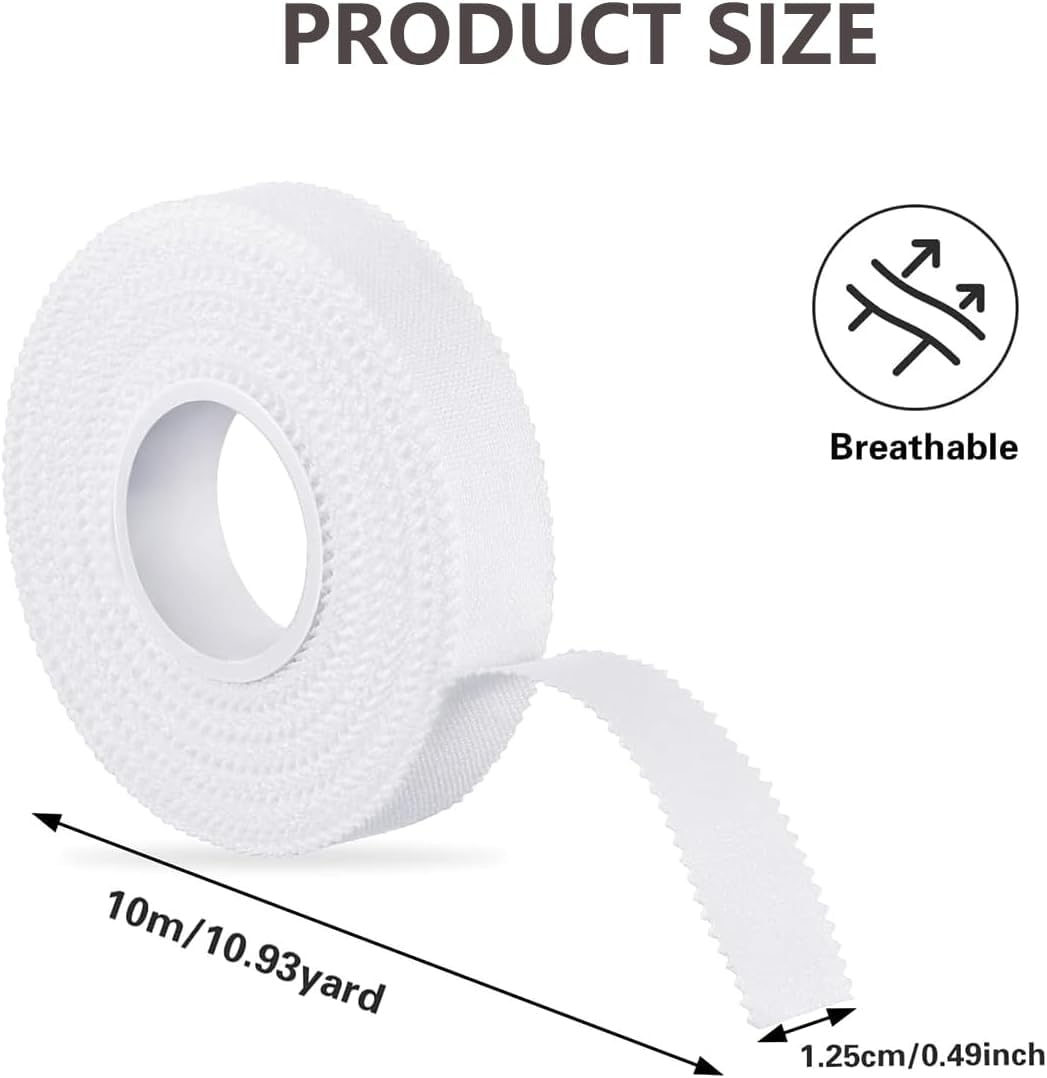 Breathable Fabric Strapping Wrist Finger Tape, 6 Roll Breathable Wrist Finger Easy-Tear Strapping Tape, White Athletic Fingers Tapes Sports Tapes for Knee,Hands image number 1