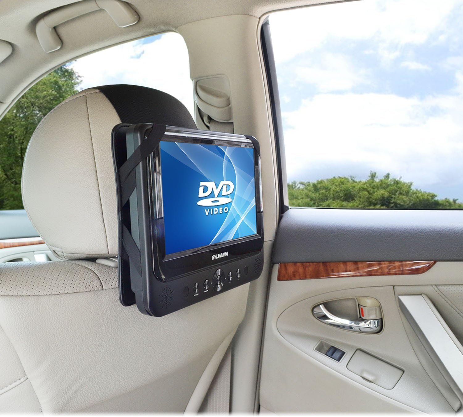 WANPOOL Universal Car Headrest Mount Holder for Sony BDPSX910 Portable Blue-Ray Player and Other 9 Inch DVD Players (DVD Player Is Not Included)
