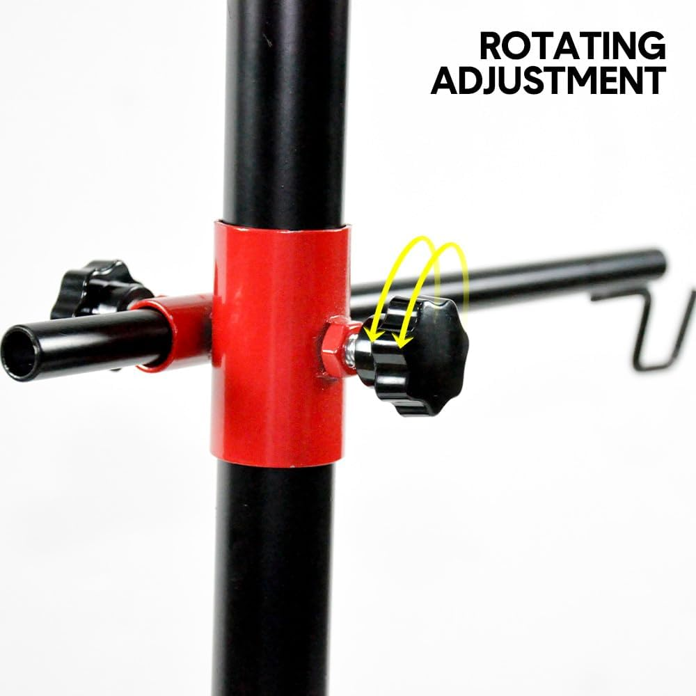 ALSTON Universal Auto Paint Stand Panel Tree Paint Rotating Stand Center Post Hang Paint Spray with 4 Wheels and 6 Hooks for Automotive Doors Fenders Bumpers image number 6