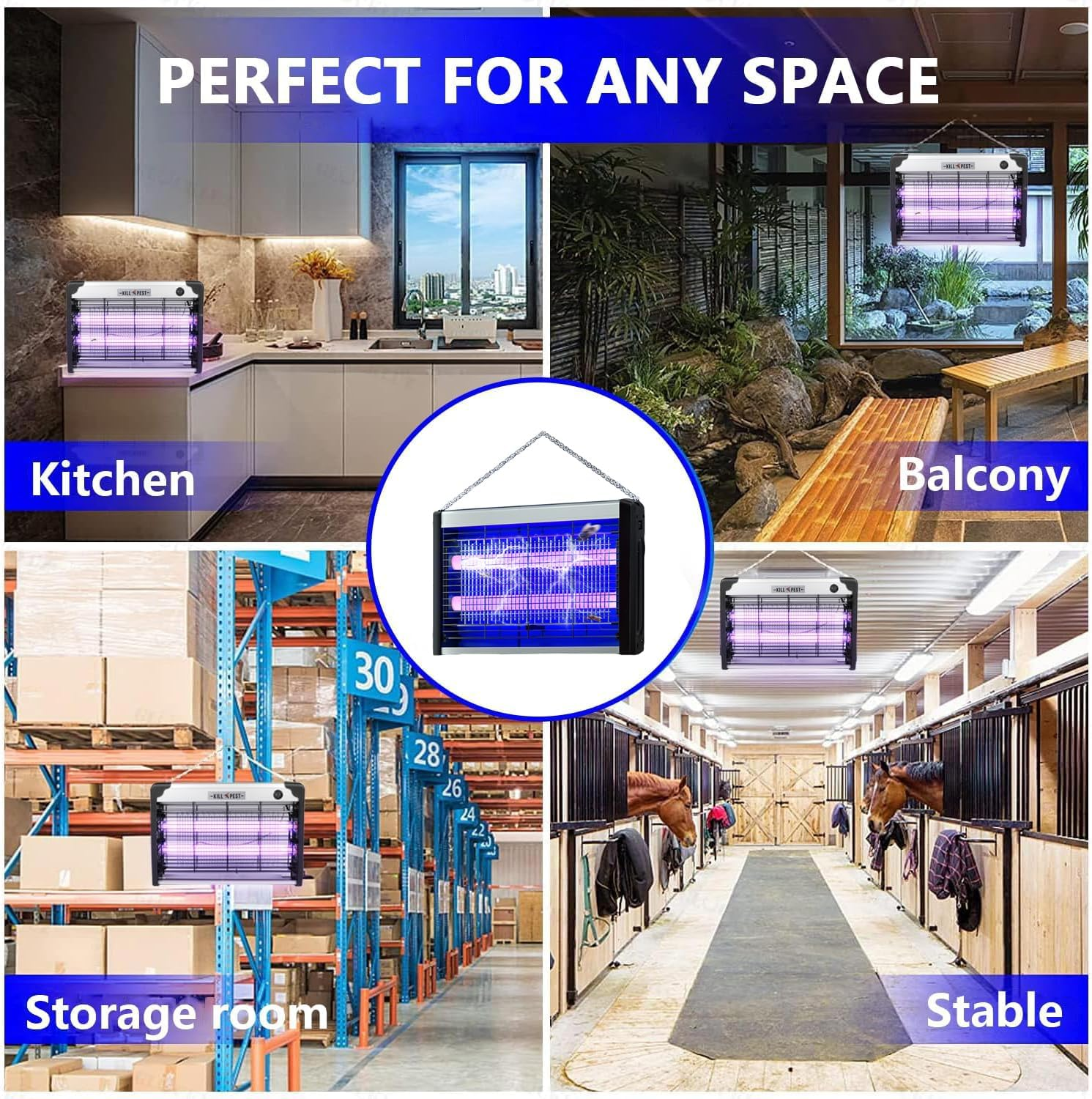 Electric Fly Zapper,Usb Charging Flying Insect Killer, Mosquito Repellent for Outdoor Living Room Kitchen Courtyard，Mosquito Bug Zapper Indoor Outdoor with Removable Tray image number 5