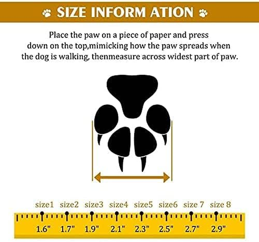 XSY&G Dog Boots,Waterproof Dog Shoes,Dog Booties with Reflective Rugged Anti-Slip Sole and Skid-Proof,Outdoor Dog Shoes for Medium to Large Dogs 4Pcs-Size 8 image number 4