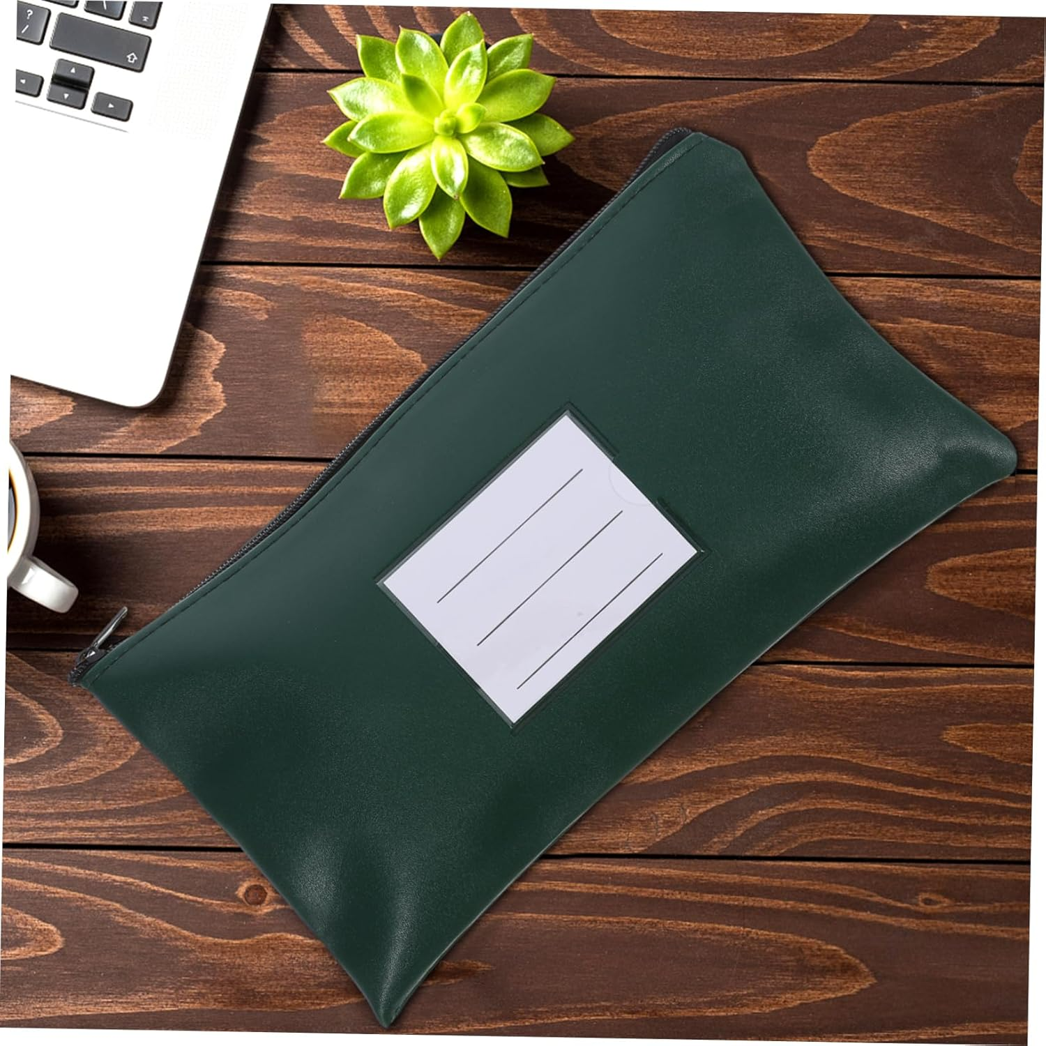 VILLFUL 2Pcs Bill Bag Stationery Bag Zipper Pu File Organizer for Documents Multi-Use Pouch image number 5