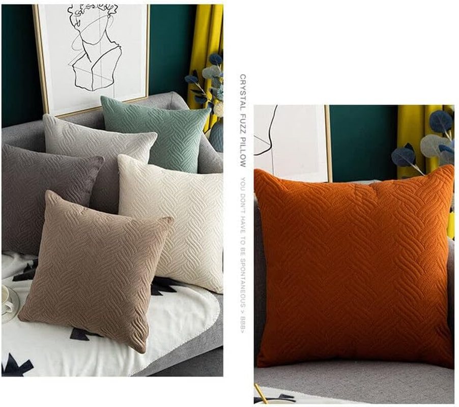 AIMALL 1PC Modern Decorative Velvet Cushion Cover, Soft and Elegant, Hidden Zipper, 45X45Cm - Dark Blue image number 6