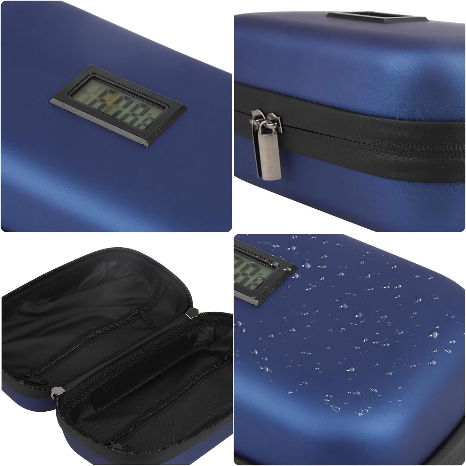 24H Insulin Cooler Travel Case TSA Approved Refrigerated Medicine Cooler for Travel W/Thermometer Temperature Display Diabetic Travel Case Bag W/2 Reusable Ice Packs for Daily Life Trip image number 3