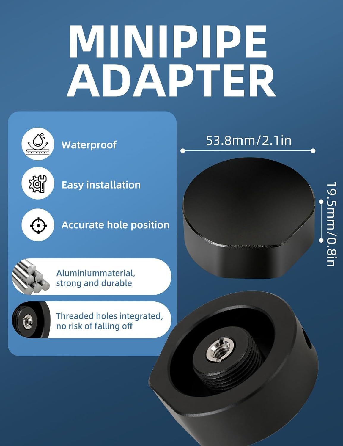 Starlink Mini Tripod - Aluminum Alloy Tripod Mount Adapter for Starlink Mini - 1/4"~20 and 3/8"~16 Threaded，Dish Tripod Adapter, Versatile Compatibility, Sturdy Construction, Easy Tightening image number 6