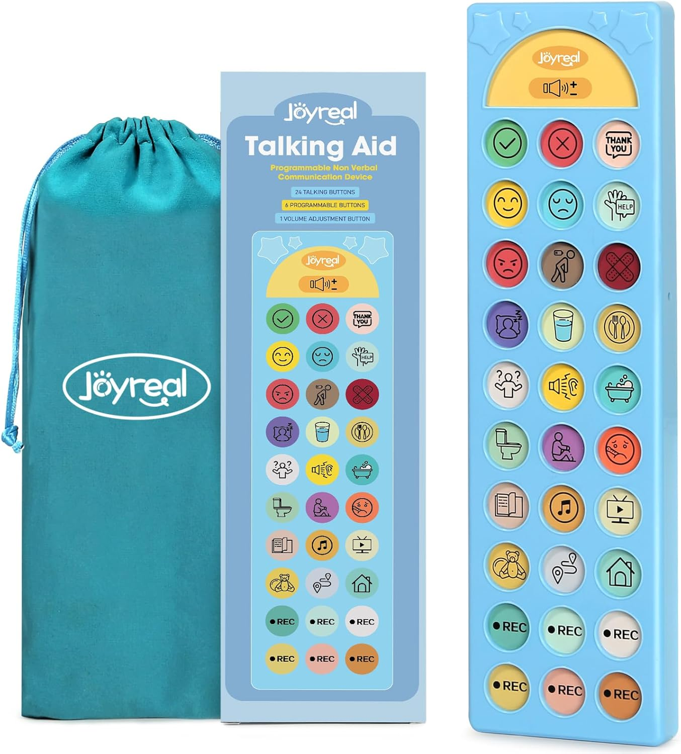 AAC Device for Autism, Joyreal Non Verbal Communication Tools for Speech Therapy & Stroke Rehab. Autism Talking Aids with 6 Programmable Buttons & Adjustable Volume, Autism Toys for Kids and Adults image number 4