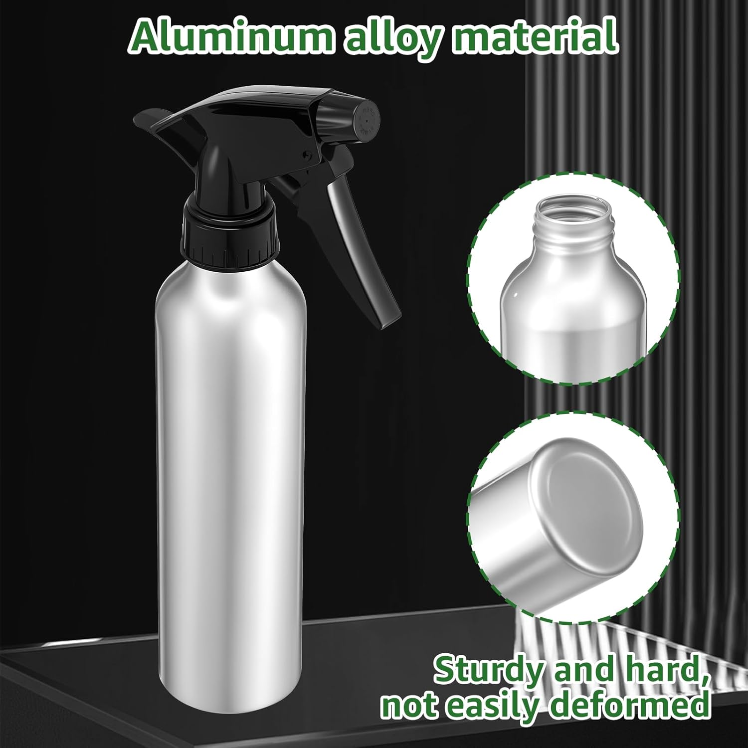 Djapwpx-4Pcs 350Ml Empty Spray Bottle with Detachable Nozzle, anti Deformation Planting Spray Bottle, Multipurpose Space Saving Hair Spray Bottle for Home Salon Restaurant image number 6